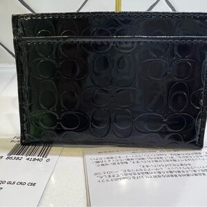 Coach - black slim credit card holder